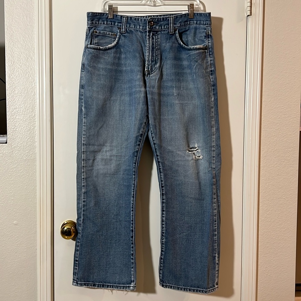 Flypaper Men’s Distressed Bootcut Jeans 34x30